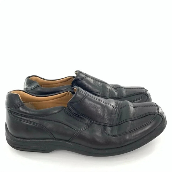 J&M Johnston & Murphy mens loafers size 9 dual width Xc4 system black leather - Picture 1 of 13